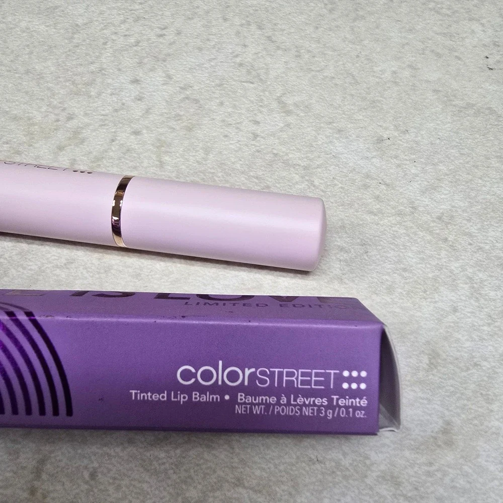 Color Street Love Is Love Tinted Lip Balm 102‎ Limited Edition Purple 0.1oz NEW